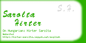 sarolta hirter business card
